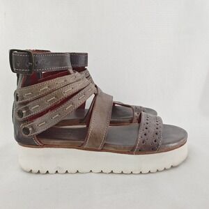 Bed Stu Artemia Sandals Leather Gladiator Platform Gray Tonic Breeze‎ Rustic 6